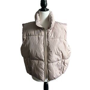 STREETWEAR SOCIETY Neutral Beige Puffer Vest US XL